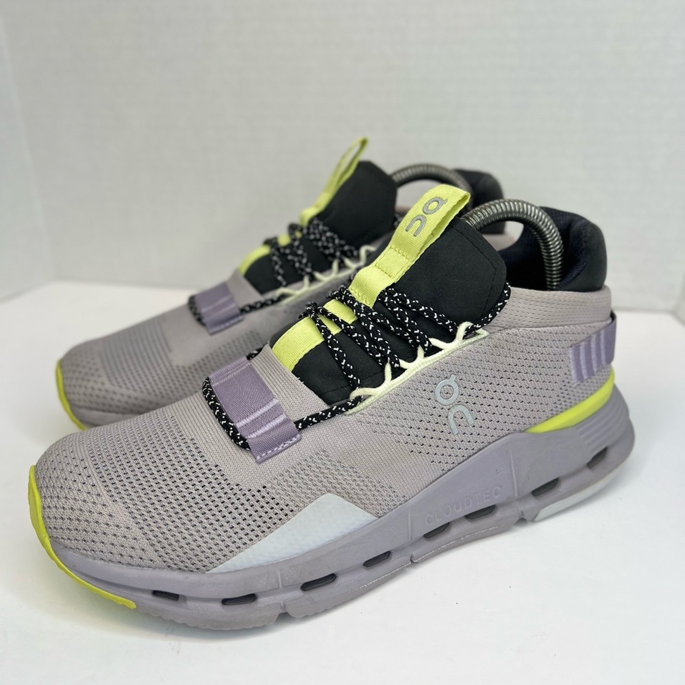 On Cloudnova Womens Sneakers Pearl/Zest Size 8.5M Superb Clean! 26.98313 No Box